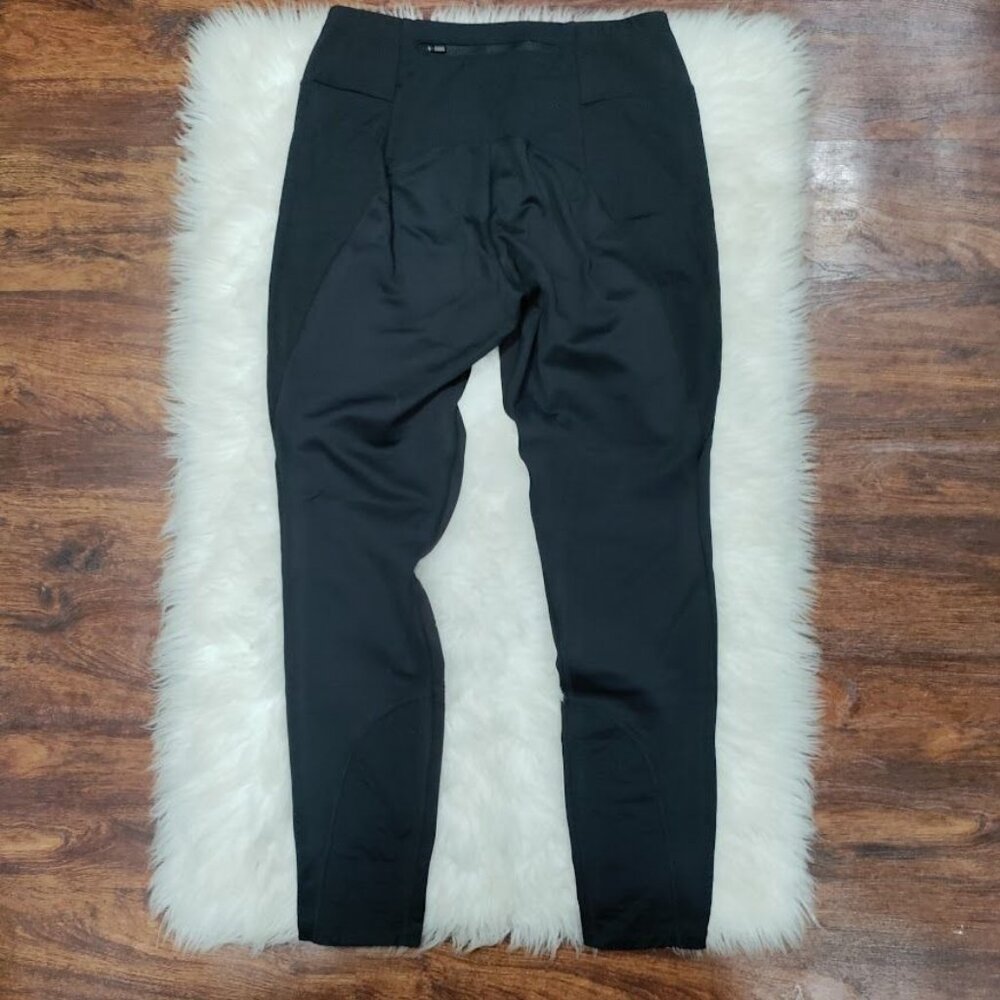 Athleta Peak Hybrid Womens Medium Pullover Mid-Rise Fleece Tight Leggings Black - Picture 6 of 13